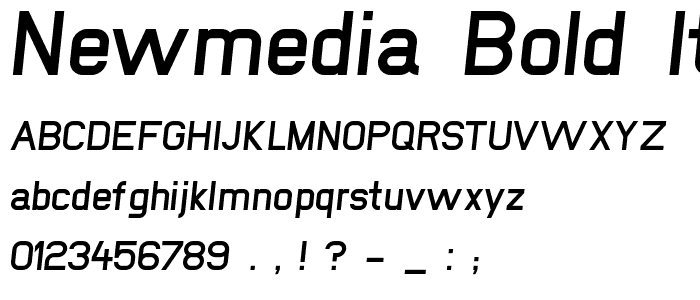 NewMedia Bold Italic font